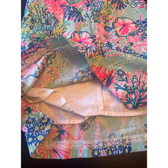 Lilly Pulitzer Girls Floral Cotton Dress Size 10 Sleeveless Preppy Country Club - Picture 6 of 6